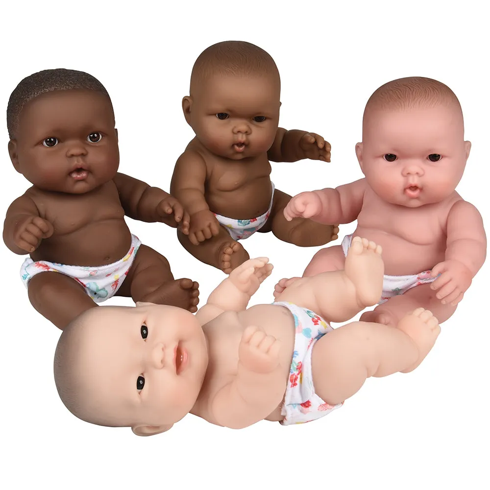 10" Huggable Multicultural Baby Dolls | Set of 4 with Realistic Details