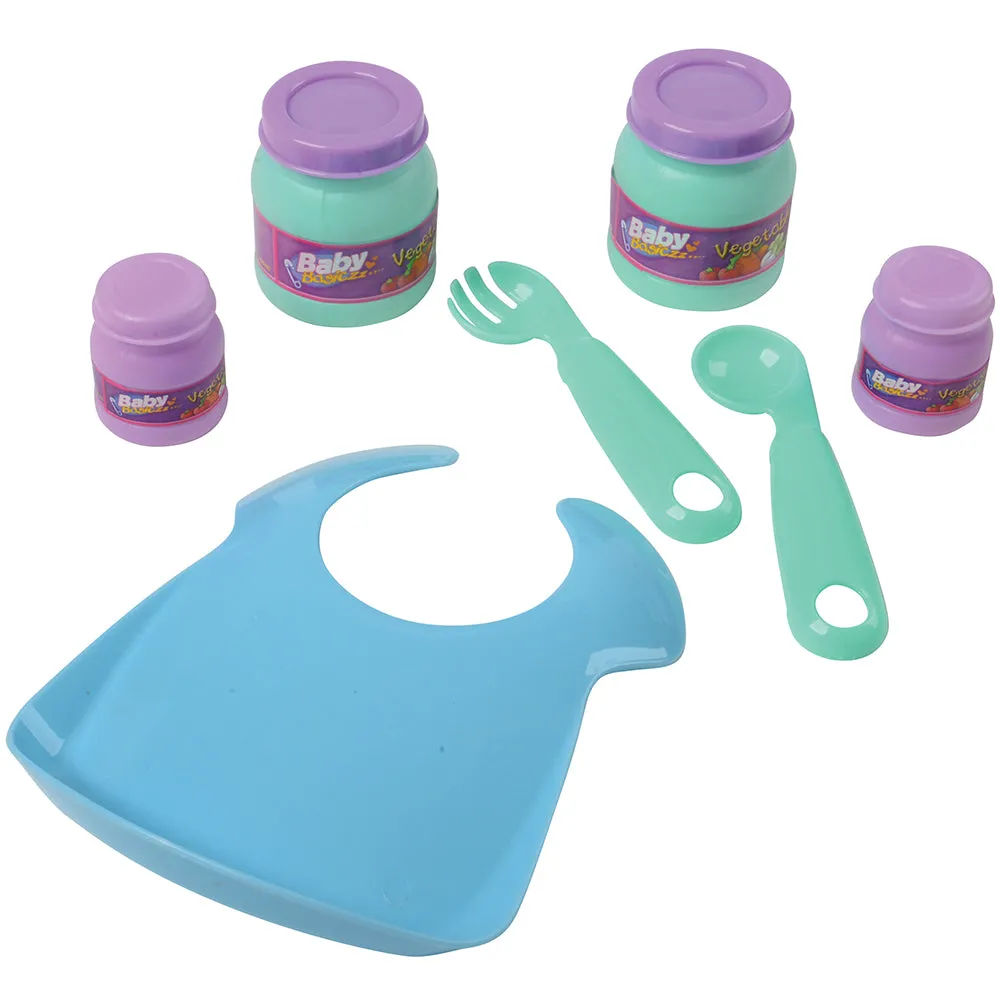 21-Piece Baby Doll Care Set | Bathtub, Bottles, Rattles, Food & More