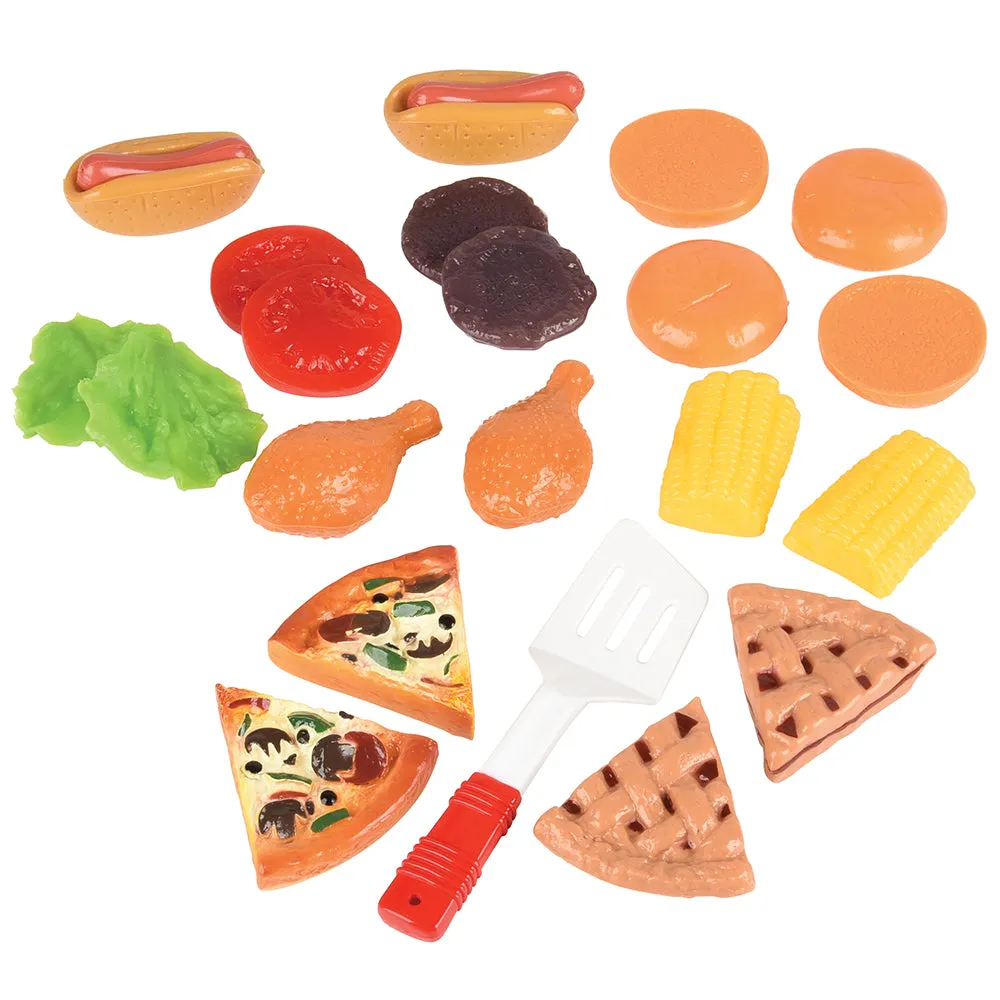 23-Piece Pretend Picnic Food Set | Durable Vinyl Play Food