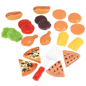 23-Piece Pretend Picnic Food Set | Durable Vinyl Play Food