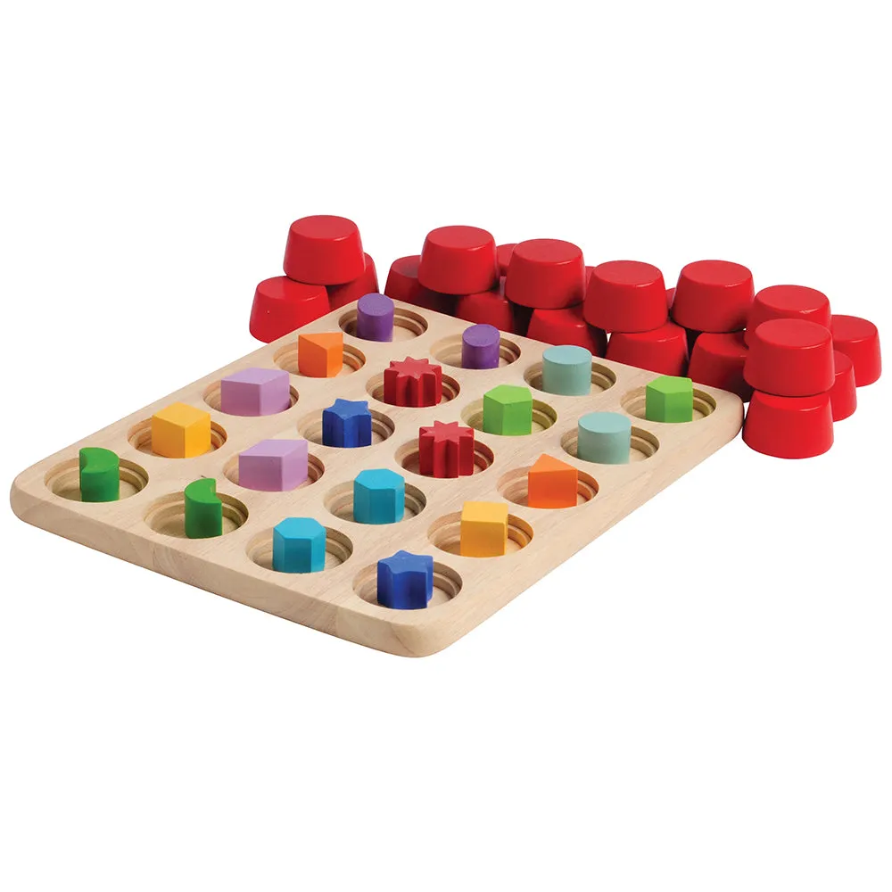 3D Wooden Memory Game | Engaging Shape Matching Set