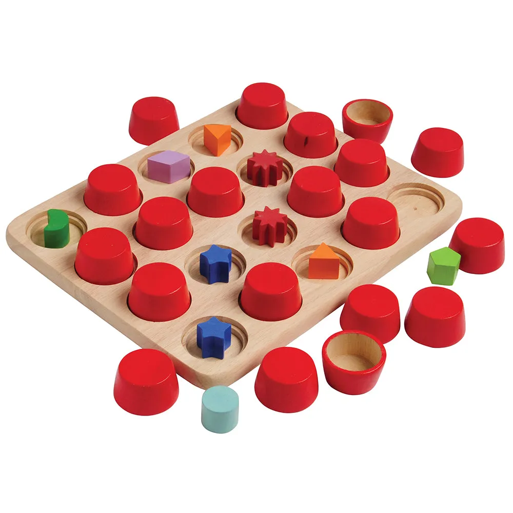 3D Wooden Memory Game | Engaging Shape Matching Set