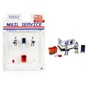 American Diorama Diecast Set - Mail Service Limited Edition for 1/64 Scale Models