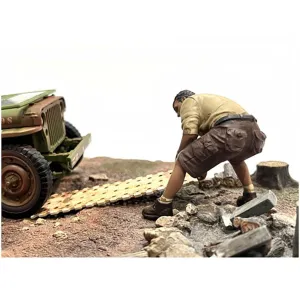American Diorama Figure 2 for 1/18 Scale Model - 4X4 Mechanic with Board Accessory