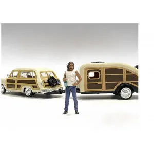 American Diorama Figure 3 - Campers Poly-Resin Material for 1/24 Scale Models