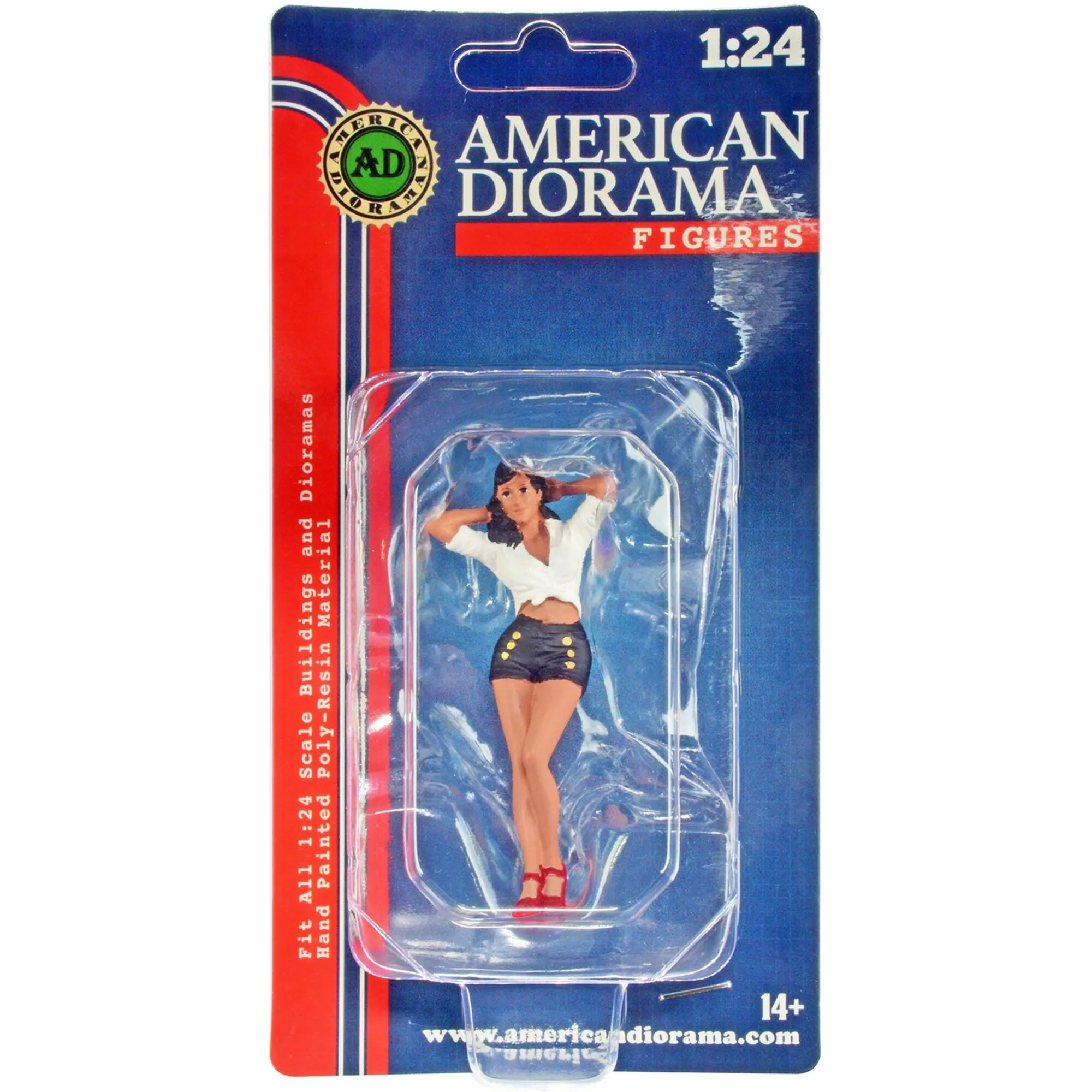 American Diorama Figure - 3 inch Pin-Up Girls Jean Polyresin for 1/24 Scale Models