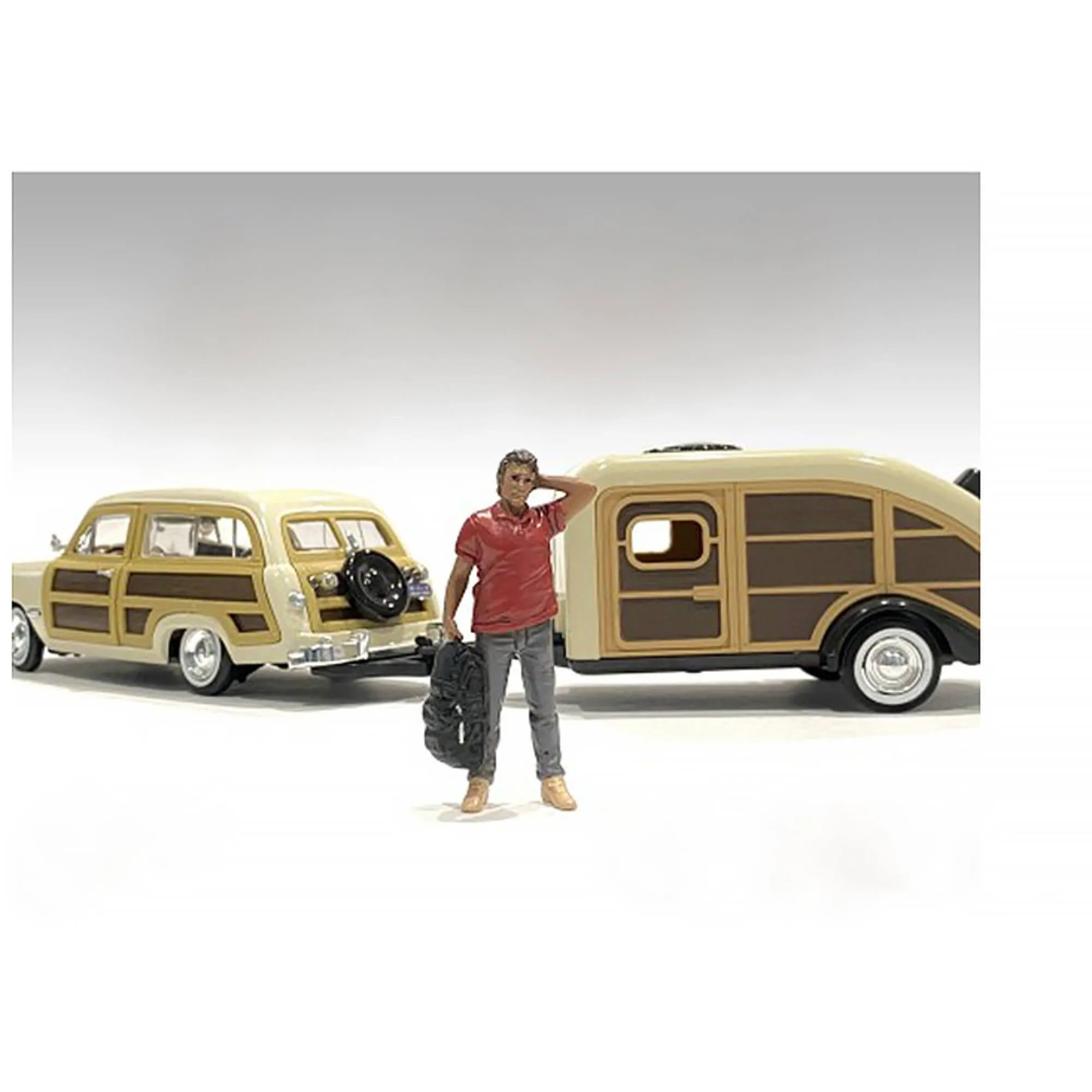 American Diorama Figure 4 - Campers Poly-Resin Material for 1/18 Scale Models