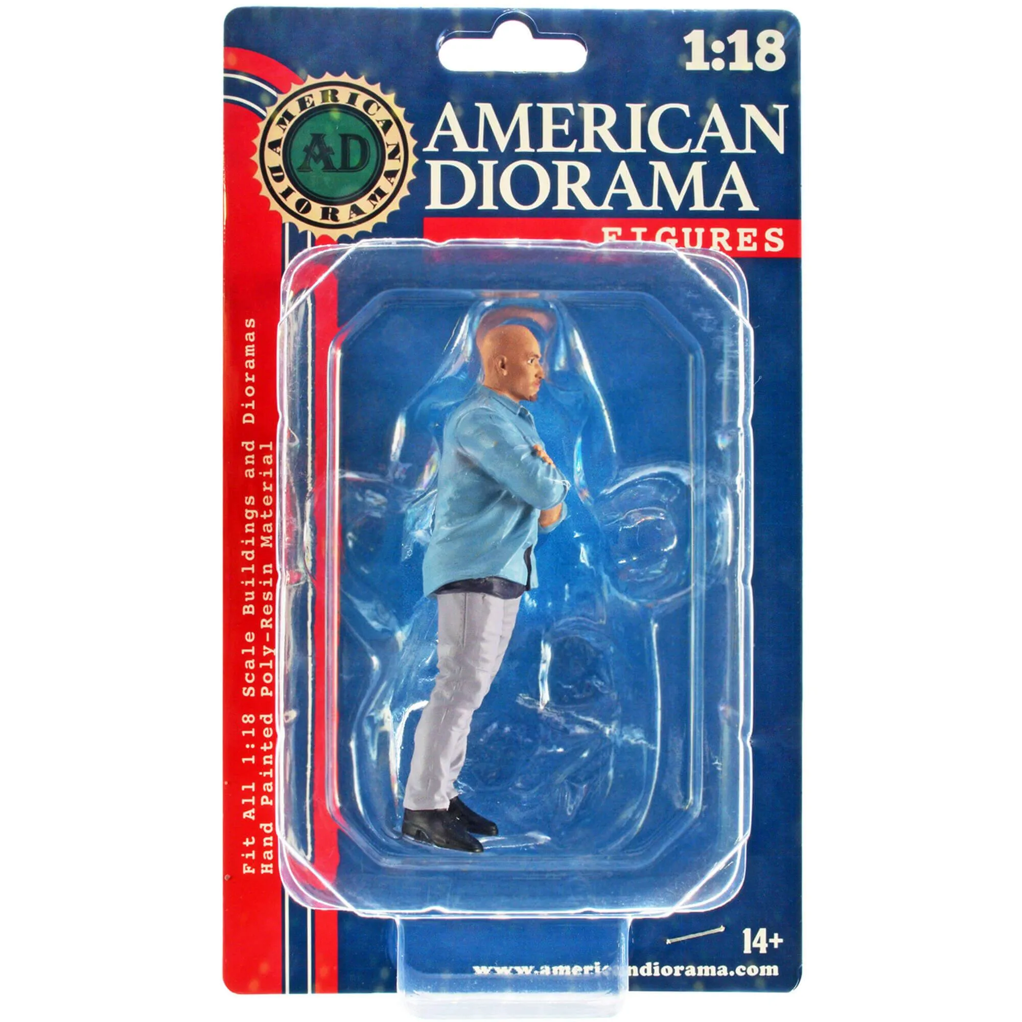 American Diorama Figure 6 Car - Meet 3 Poly-Resin Material for 1/18 Scale Models