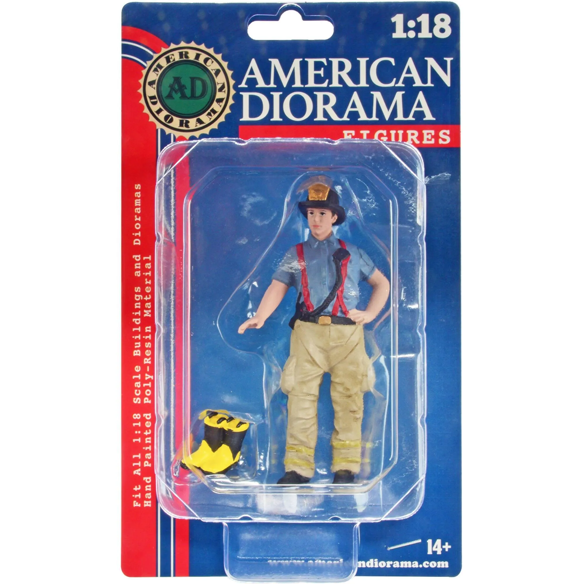 American Diorama Figure - Firefighters with Boots Accessory for 1/18 Scale Models