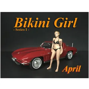 American Diorama Figurine - April Bikini Calendar Girl Polyresin for 1/18 Scale Models