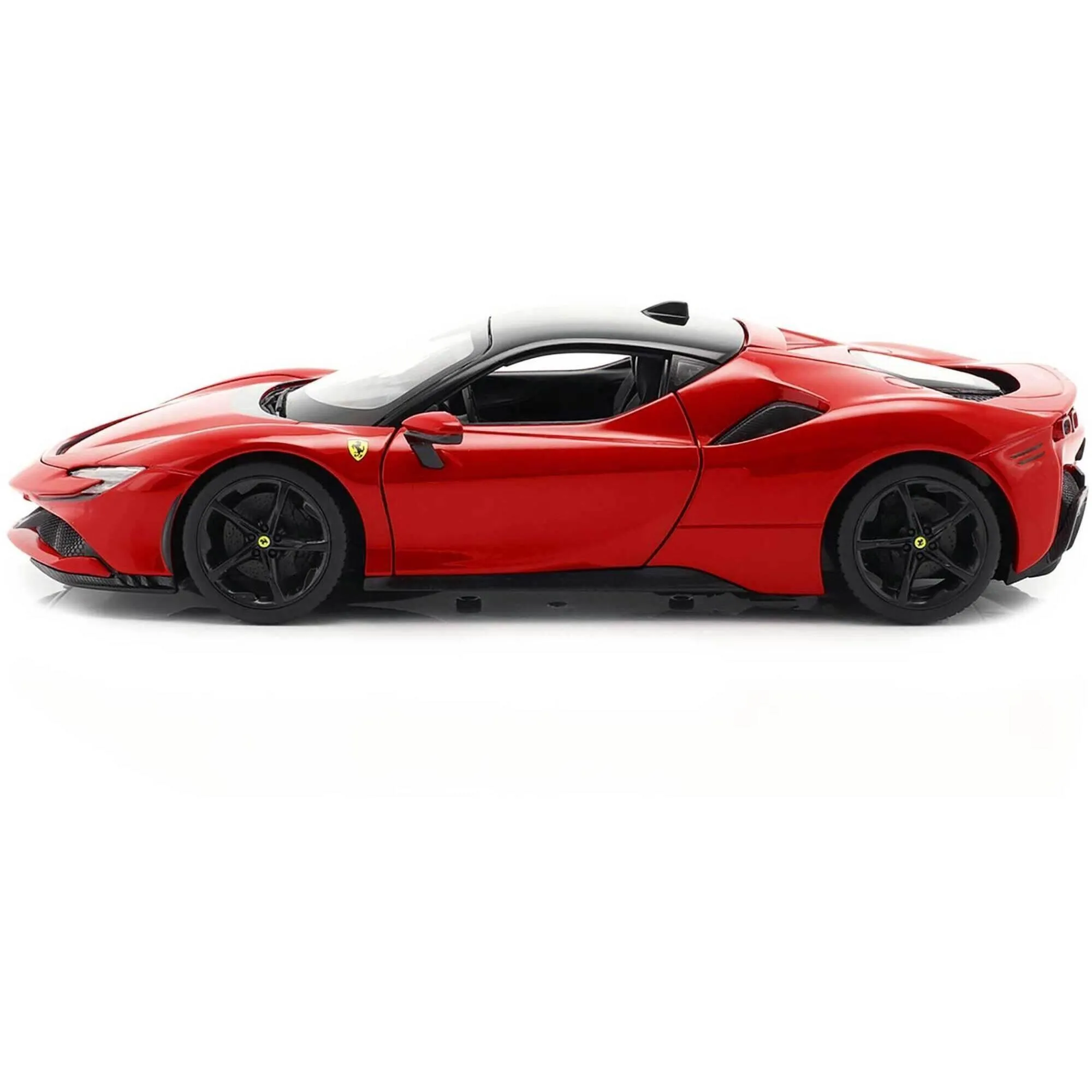 Bburago 1/18 Model Car - Ferrari SF90 Stradale Red with Black Top Race   Play