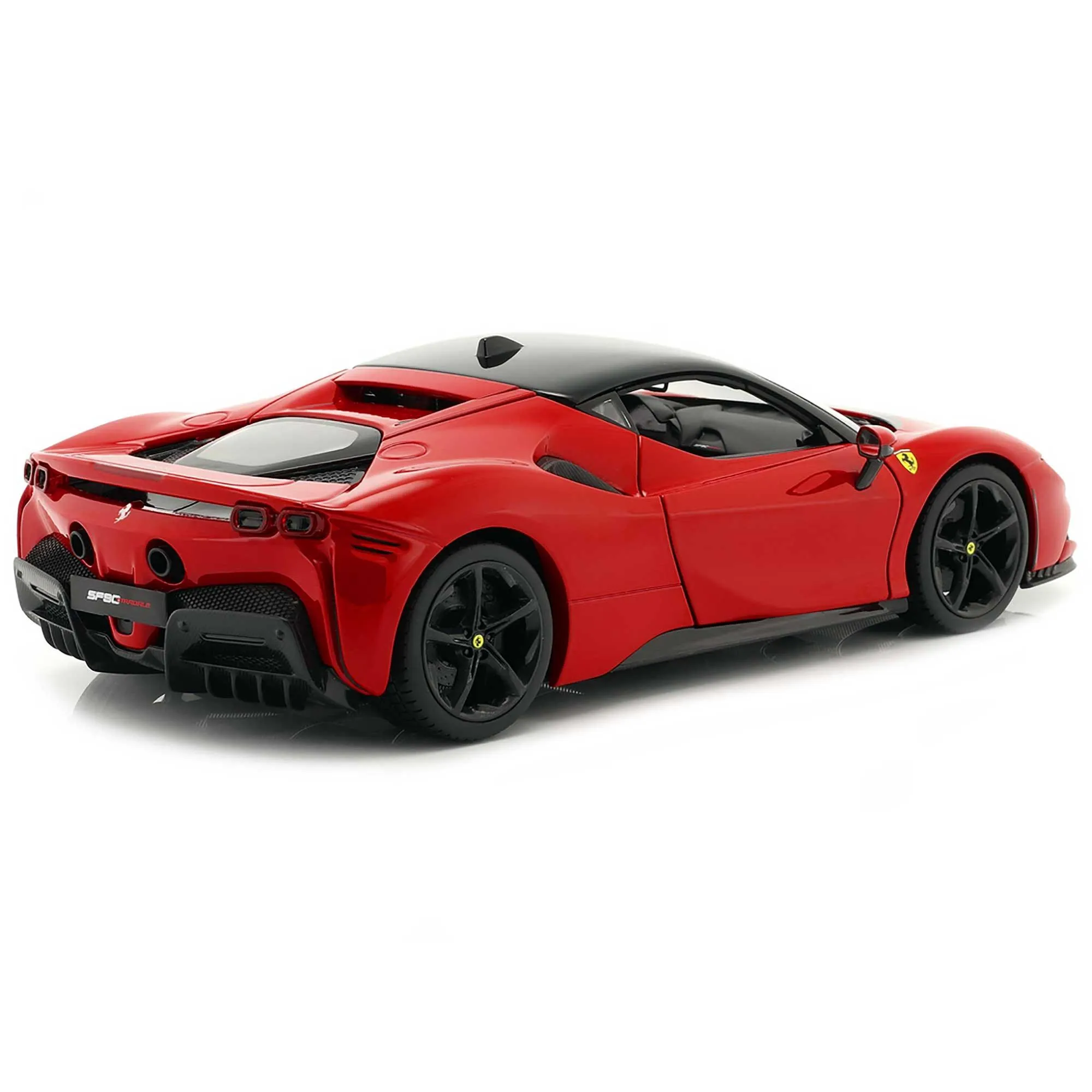 Bburago 1/18 Model Car - Ferrari SF90 Stradale Red with Black Top Race   Play