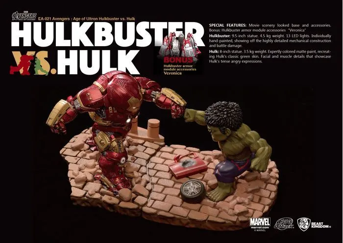 Beast Kingdom Egg Attack Marvel Avenger Age of Ultron Hulkbuster vs Hulk Statue