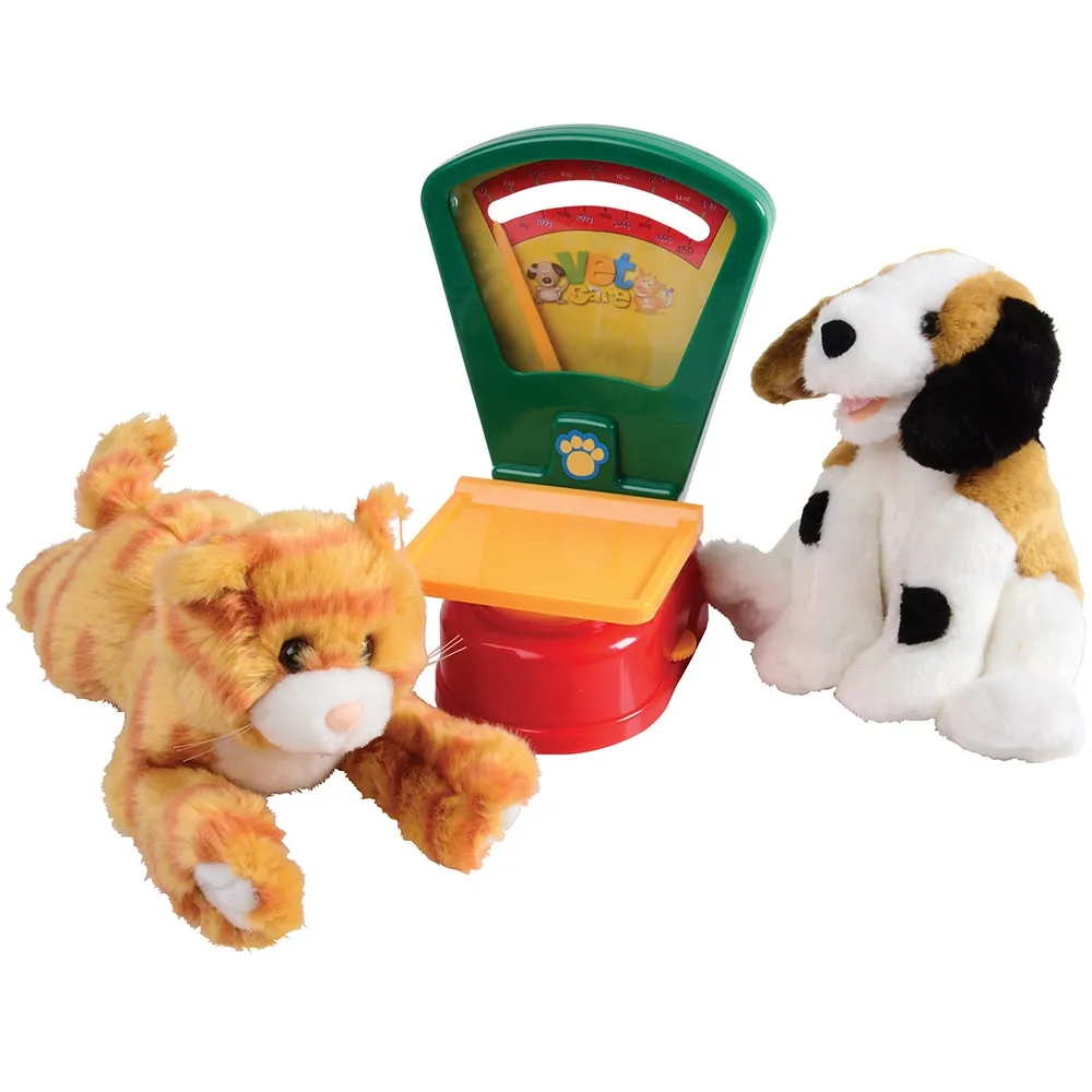 Complete Play Vet Set | 30-Piece Kit with Stethoscope, Pet Scale, Plush Dog & Cat