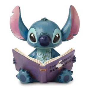 Disney Traditions Stitch with Story Book Figurine
