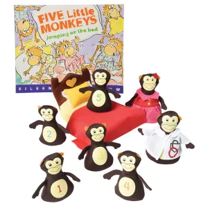 Five Little Monkeys Jumping on the Bed Storytelling Set with Soft Props & Book*