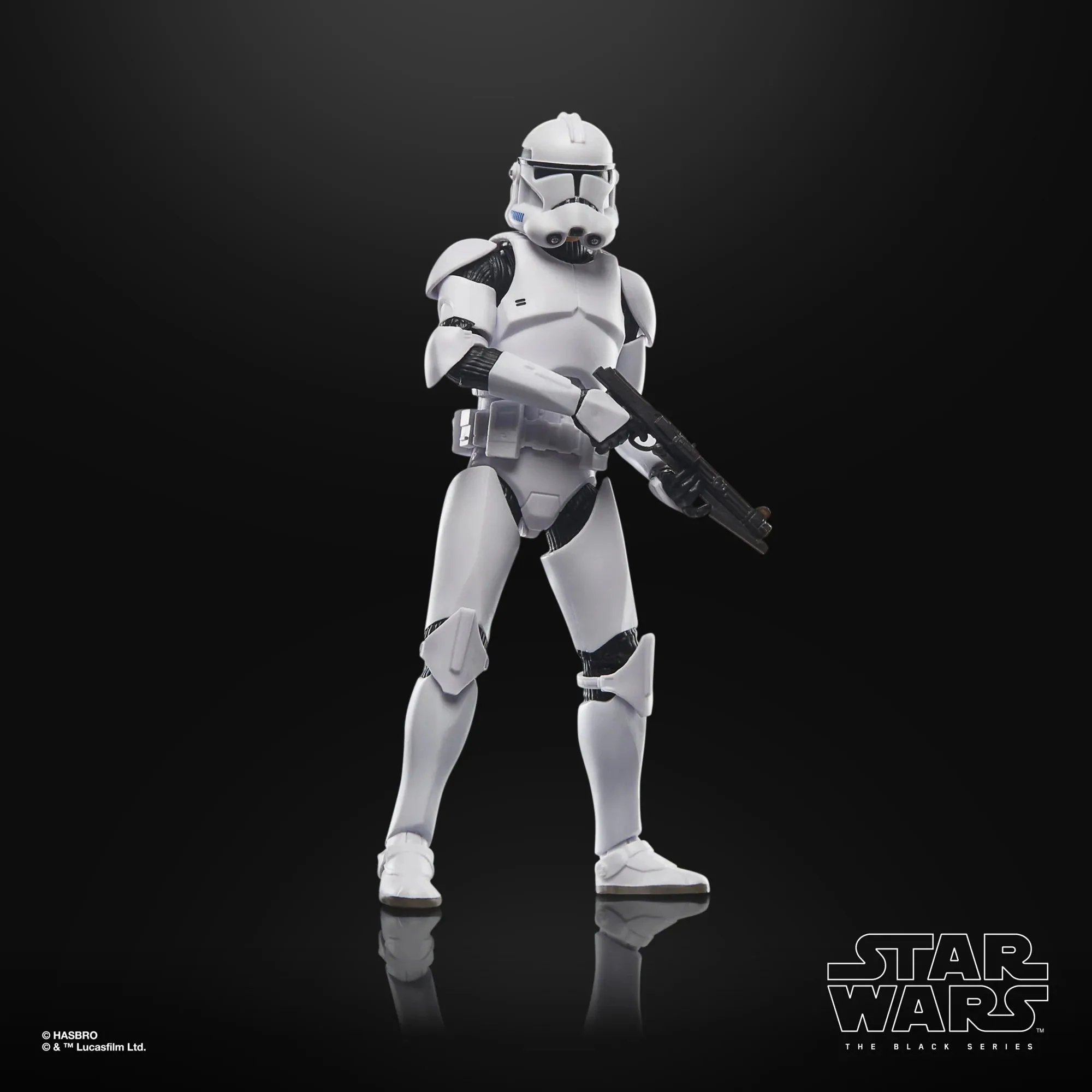Hasbro Star Wars Black Series Clone Wars Phase II Clone Trooper and Battle Droid Exclusive 6 Inch Action Figure