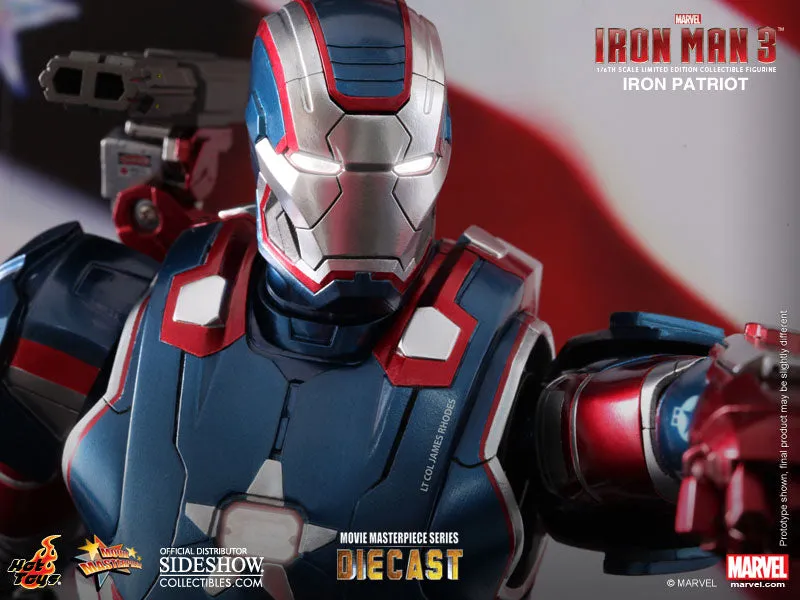 Hot Toys 1/6 Iron Man 3 Iron Patriot Diecast Iron Man Sixth Scale Figure MMS195-D01