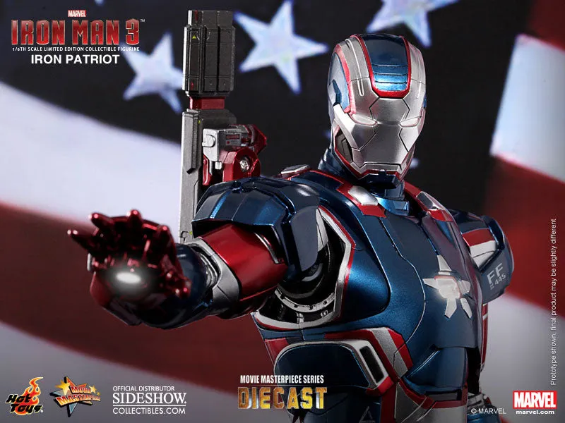 Hot Toys 1/6 Iron Man 3 Iron Patriot Diecast Iron Man Sixth Scale Figure MMS195-D01