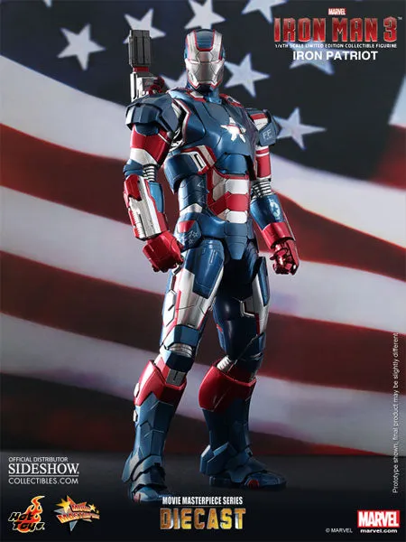 Hot Toys 1/6 Iron Man 3 Iron Patriot Diecast Iron Man Sixth Scale Figure MMS195-D01