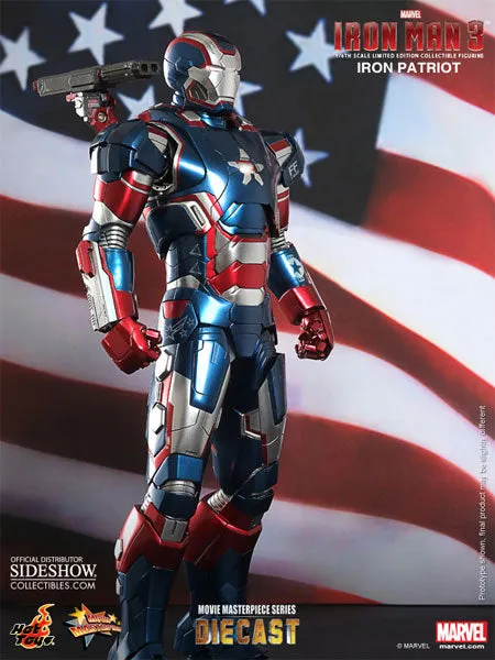 Hot Toys 1/6 Iron Man 3 Iron Patriot Diecast Iron Man Sixth Scale Figure MMS195-D01