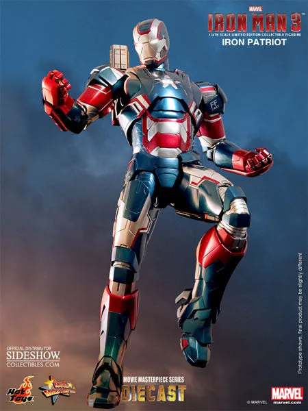 Hot Toys 1/6 Iron Man 3 Iron Patriot Diecast Iron Man Sixth Scale Figure MMS195-D01