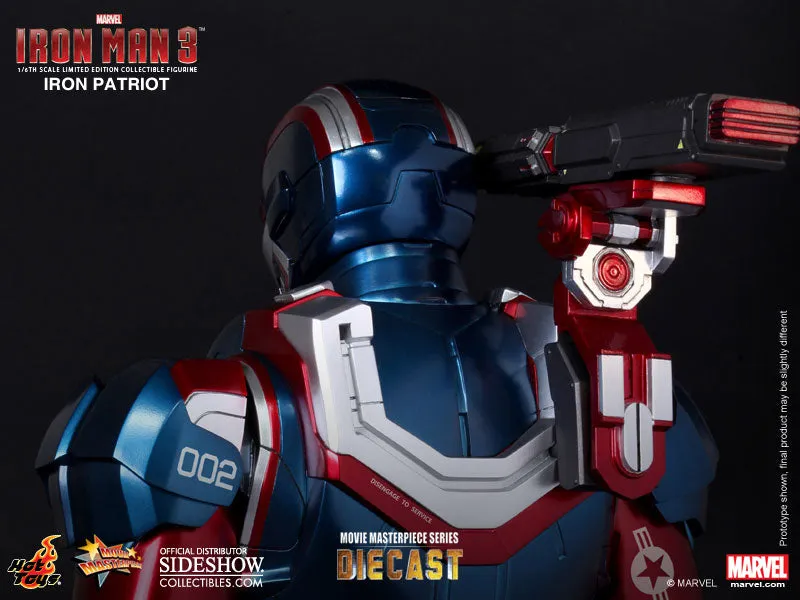 Hot Toys 1/6 Iron Man 3 Iron Patriot Diecast Iron Man Sixth Scale Figure MMS195-D01