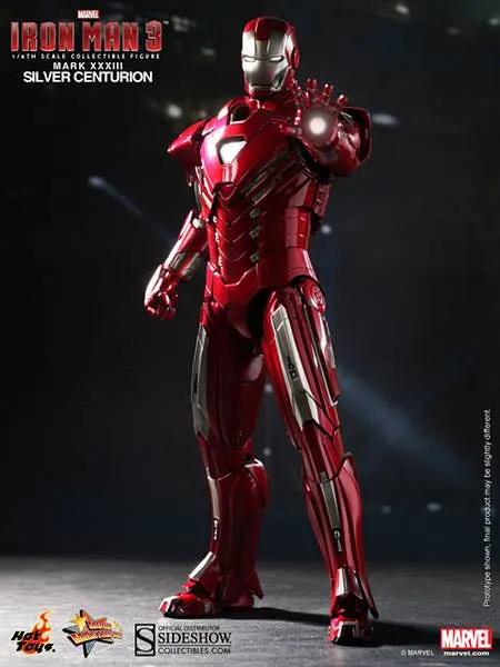 Hot Toys 1/6 Iron Man Silver Centurion Mark 33 Sixth Scale Figure MMS213