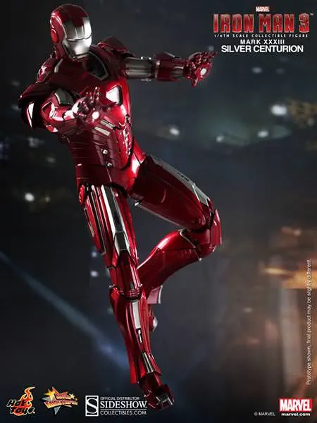 Hot Toys 1/6 Iron Man Silver Centurion Mark 33 Sixth Scale Figure MMS213