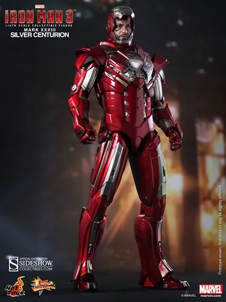 Hot Toys 1/6 Iron Man Silver Centurion Mark 33 Sixth Scale Figure MMS213