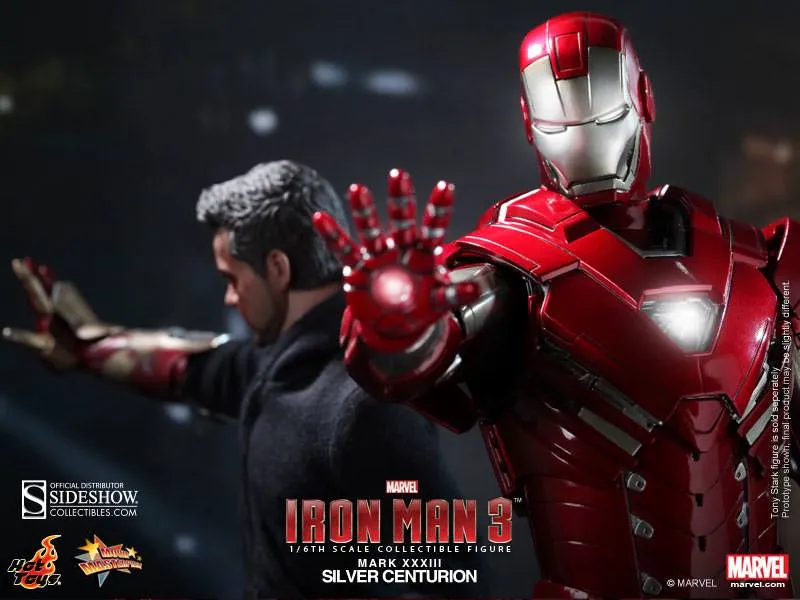 Hot Toys 1/6 Iron Man Silver Centurion Mark 33 Sixth Scale Figure MMS213
