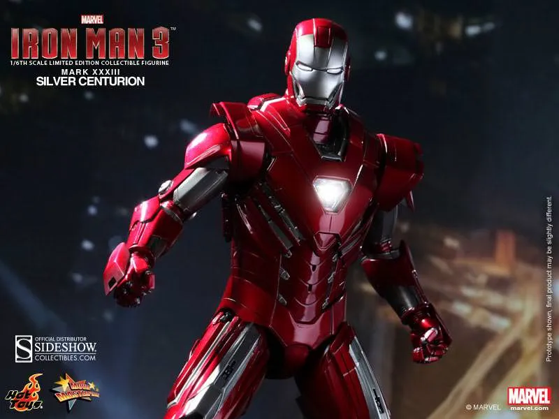 Hot Toys 1/6 Iron Man Silver Centurion Mark 33 Sixth Scale Figure MMS213