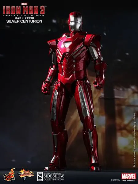 Hot Toys 1/6 Iron Man Silver Centurion Mark 33 Sixth Scale Figure MMS213
