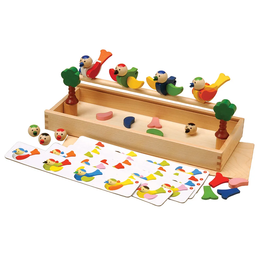 Magnetic Wooden Building Birds Set | Educational Toy for Sorting & Matching