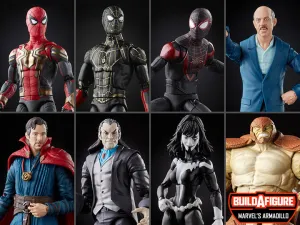 Marvel Legends Spider-Man No Way Home Wave 1 Set of 7 (Marvel's Armadillo BAF) Action Figure