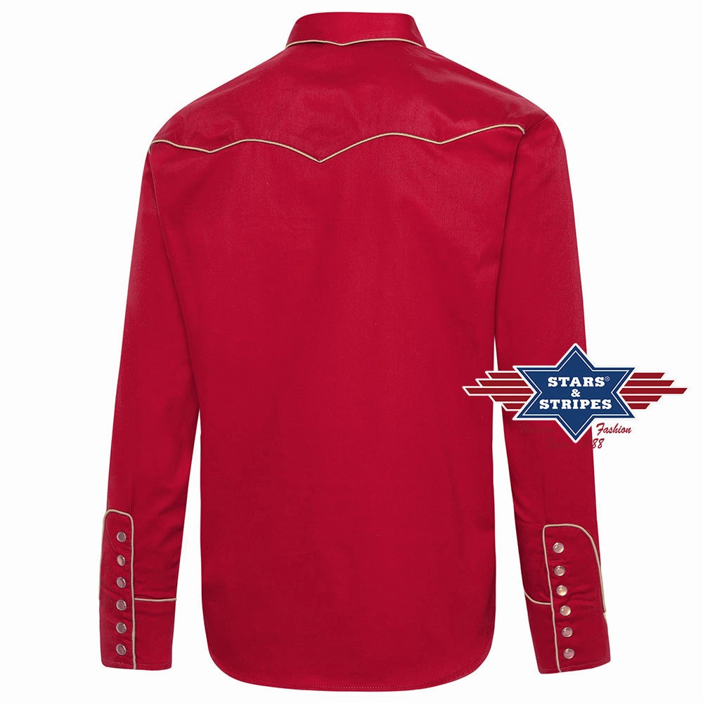 S&S Jack Red Men's Western Shirt
