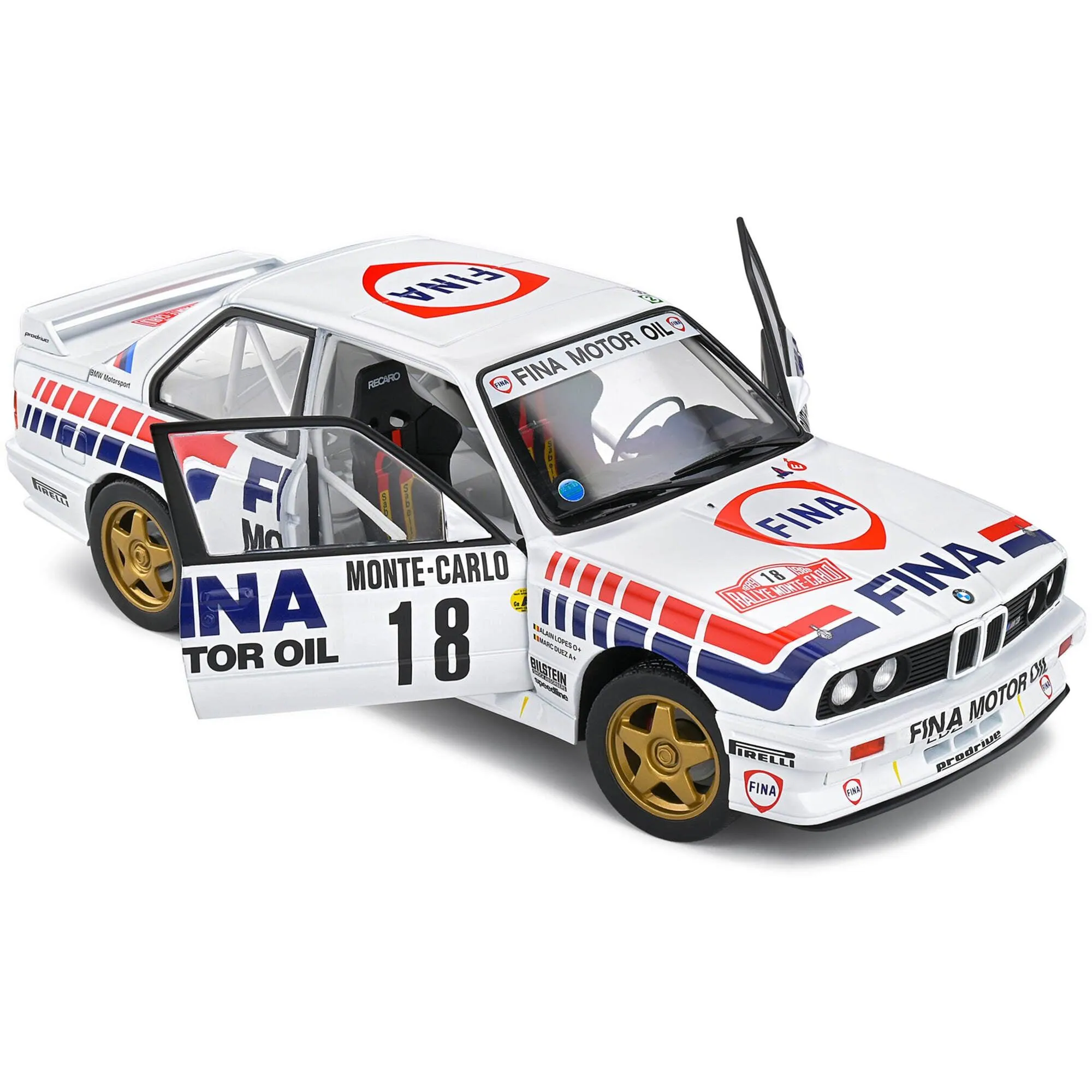 Solido 1/18 Model Car Competition BMW E30 M3 Gr.A 18 Marc Duez Alain Lopes Rally
