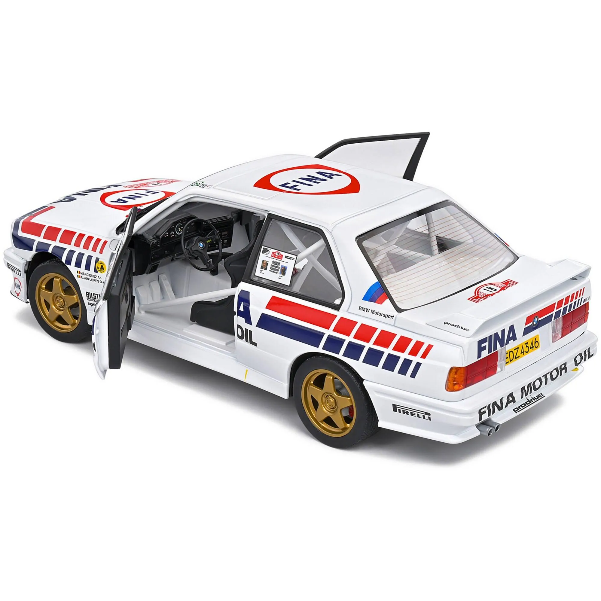 Solido 1/18 Model Car Competition BMW E30 M3 Gr.A 18 Marc Duez Alain Lopes Rally