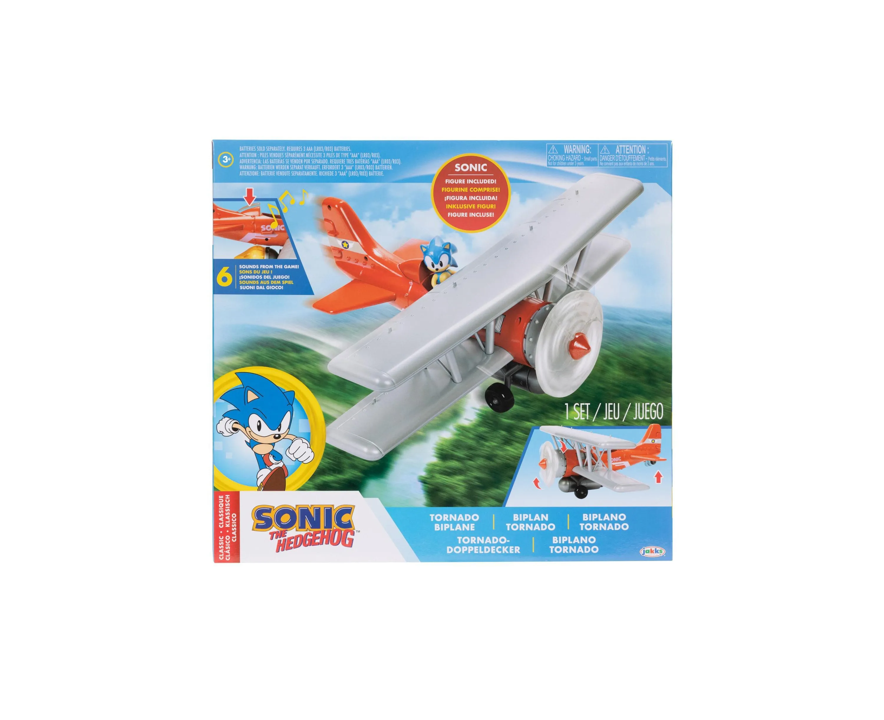 Sonic Tornado 2.5" Interactive Biplane Playset with Sounds and Lights