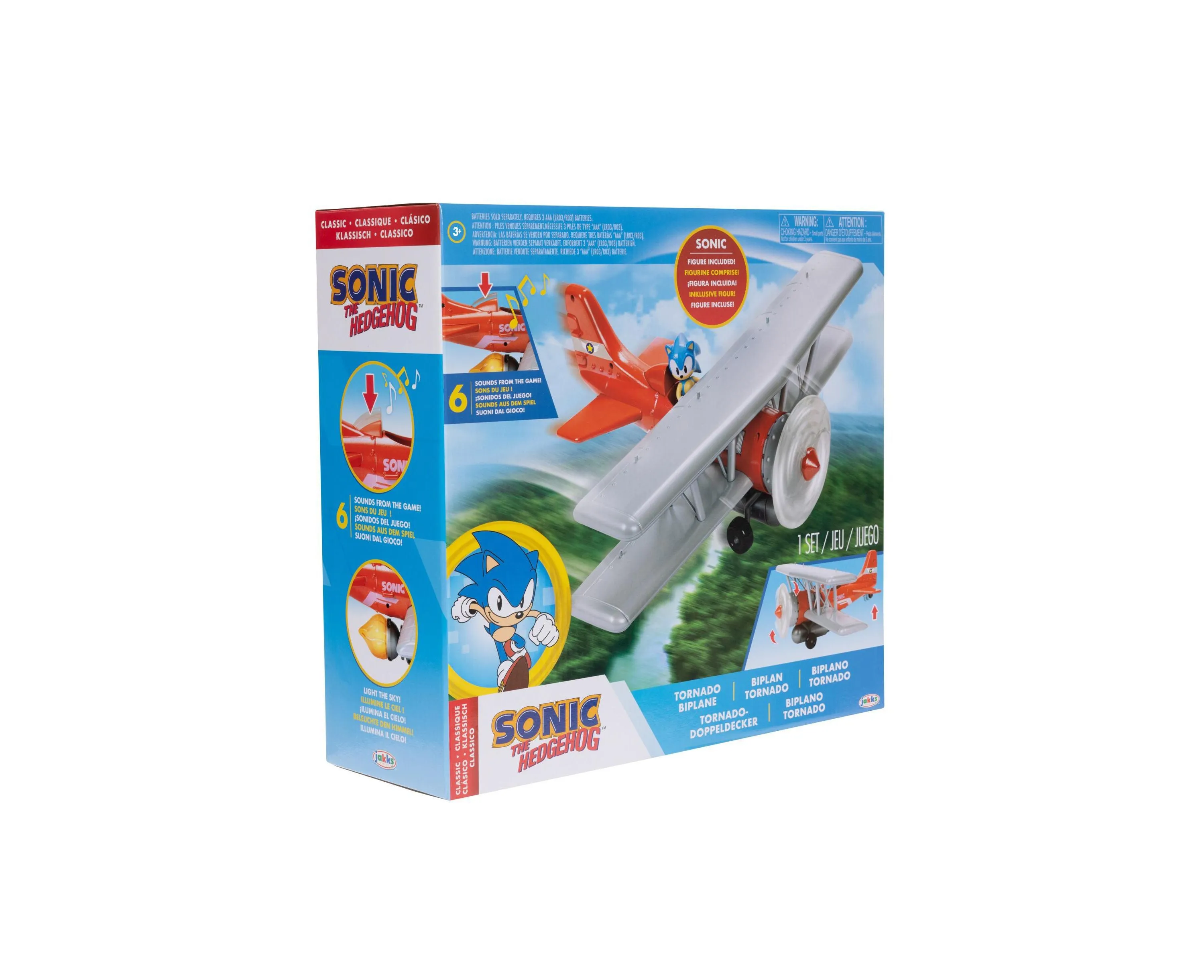 Sonic Tornado 2.5" Interactive Biplane Playset with Sounds and Lights