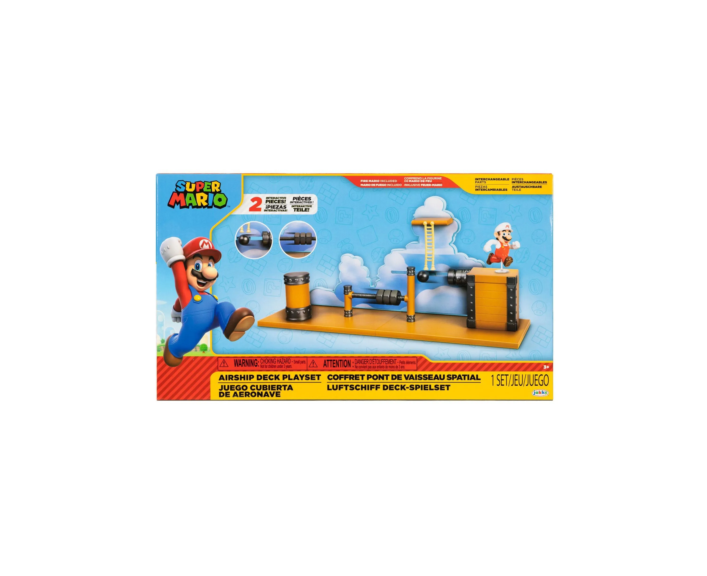 Super Mario Airship Deck Interactive Playset with Mario Figure