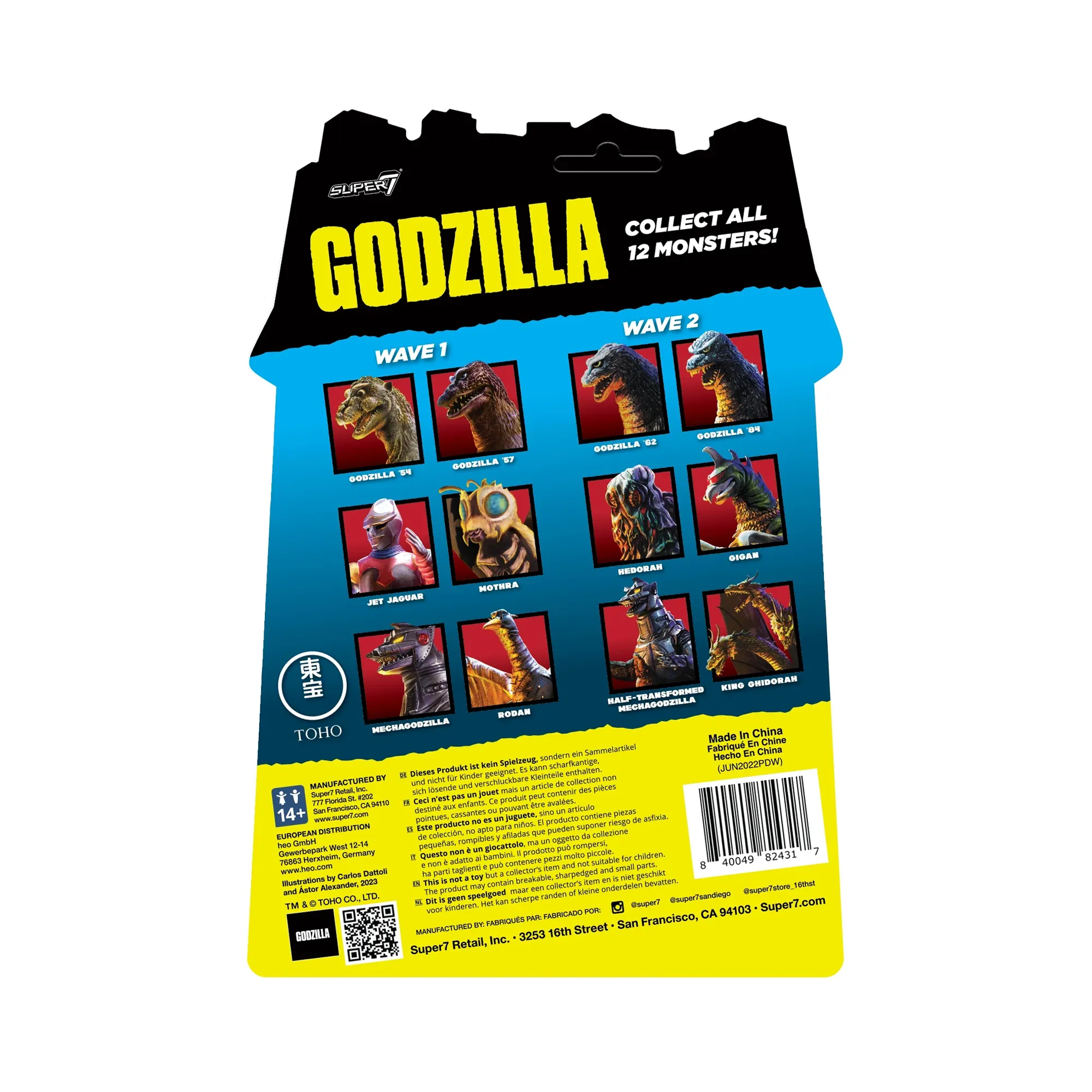 Super7 Toho ReAction Figure Wave 2 Godzilla '84 (Four Toes)