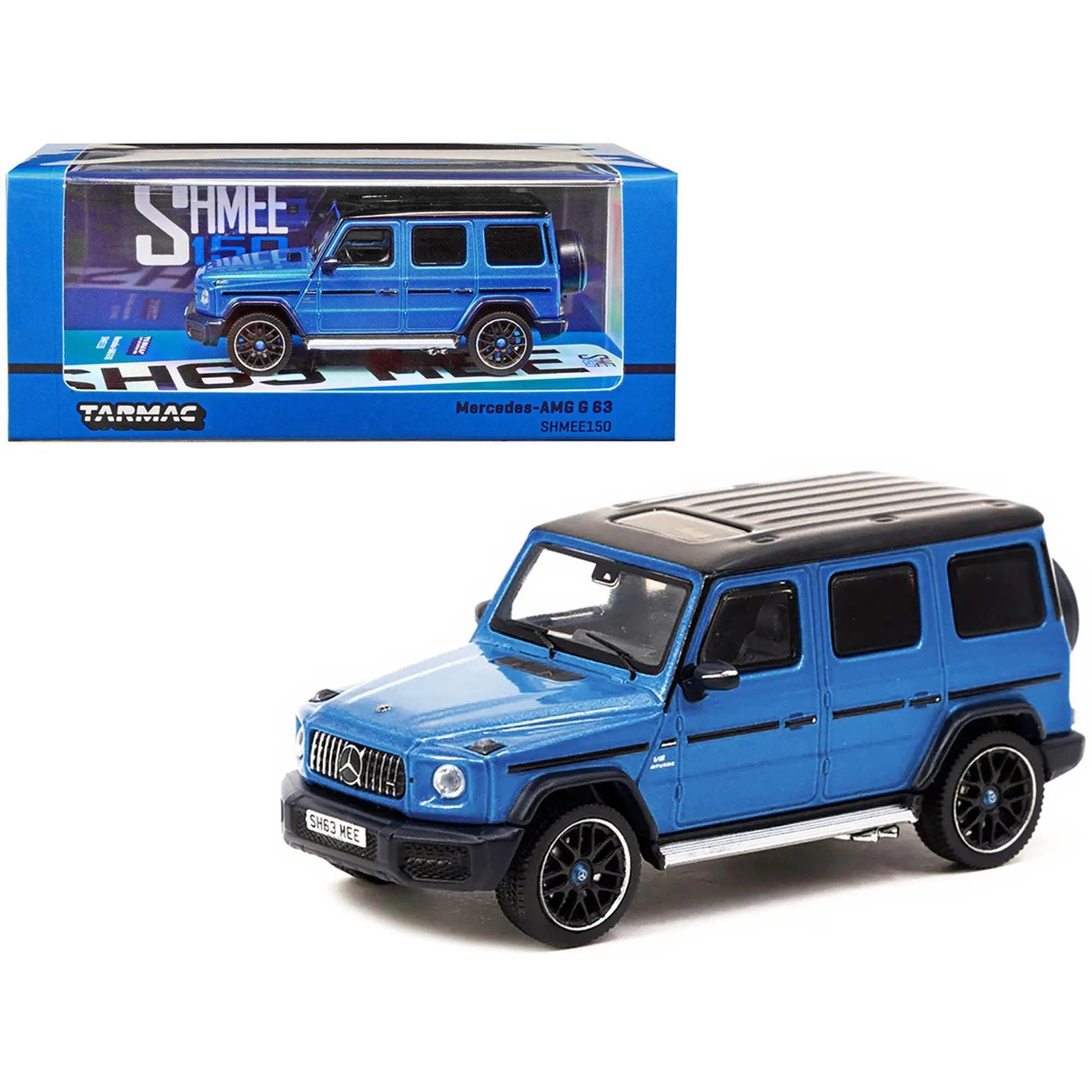 Tarmac Works Diecast Model Car - Collab64 Series Mercedes-AMG G 63 Blue Metallic