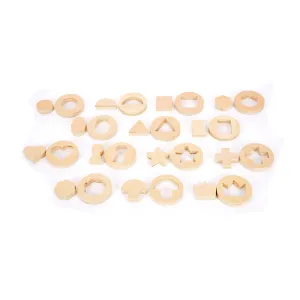 TickiT Inside Outside Wooden Shapes - Educational Learning Toy