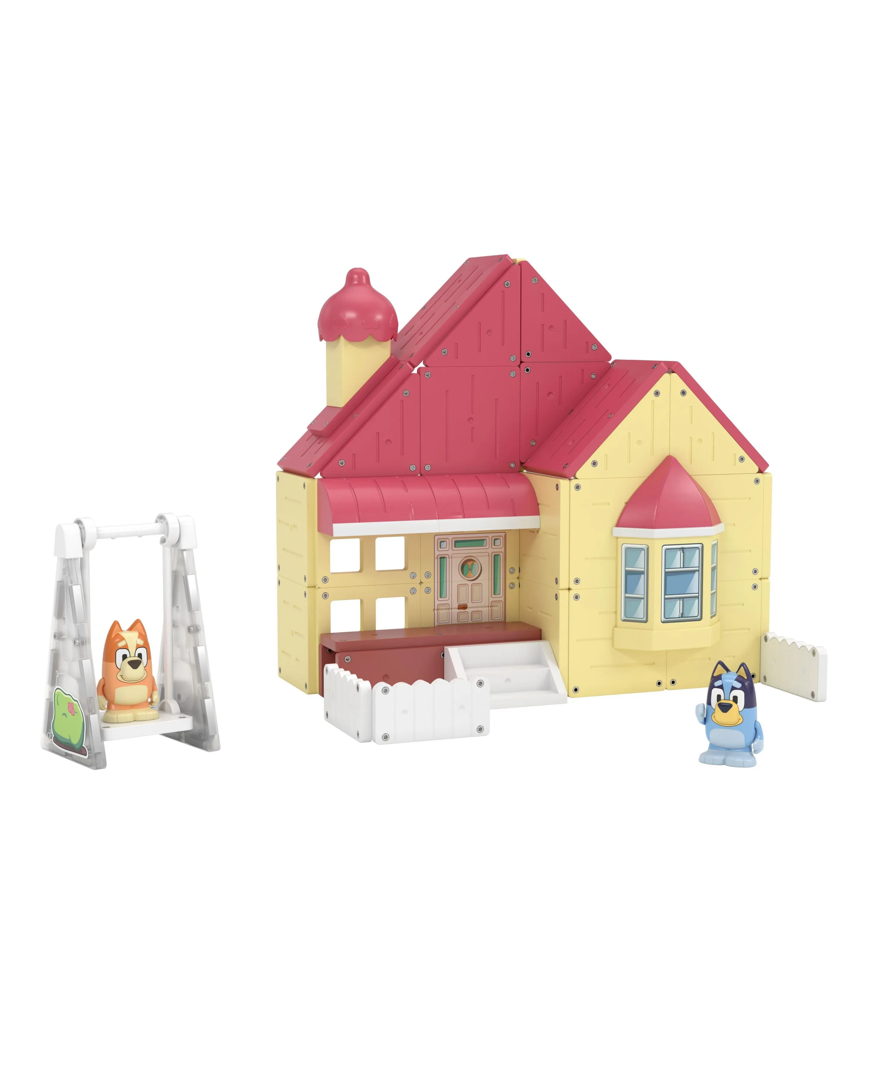 Tile Town Bluey Heeler Home Magnetic Tiles Playset, 46-Piece