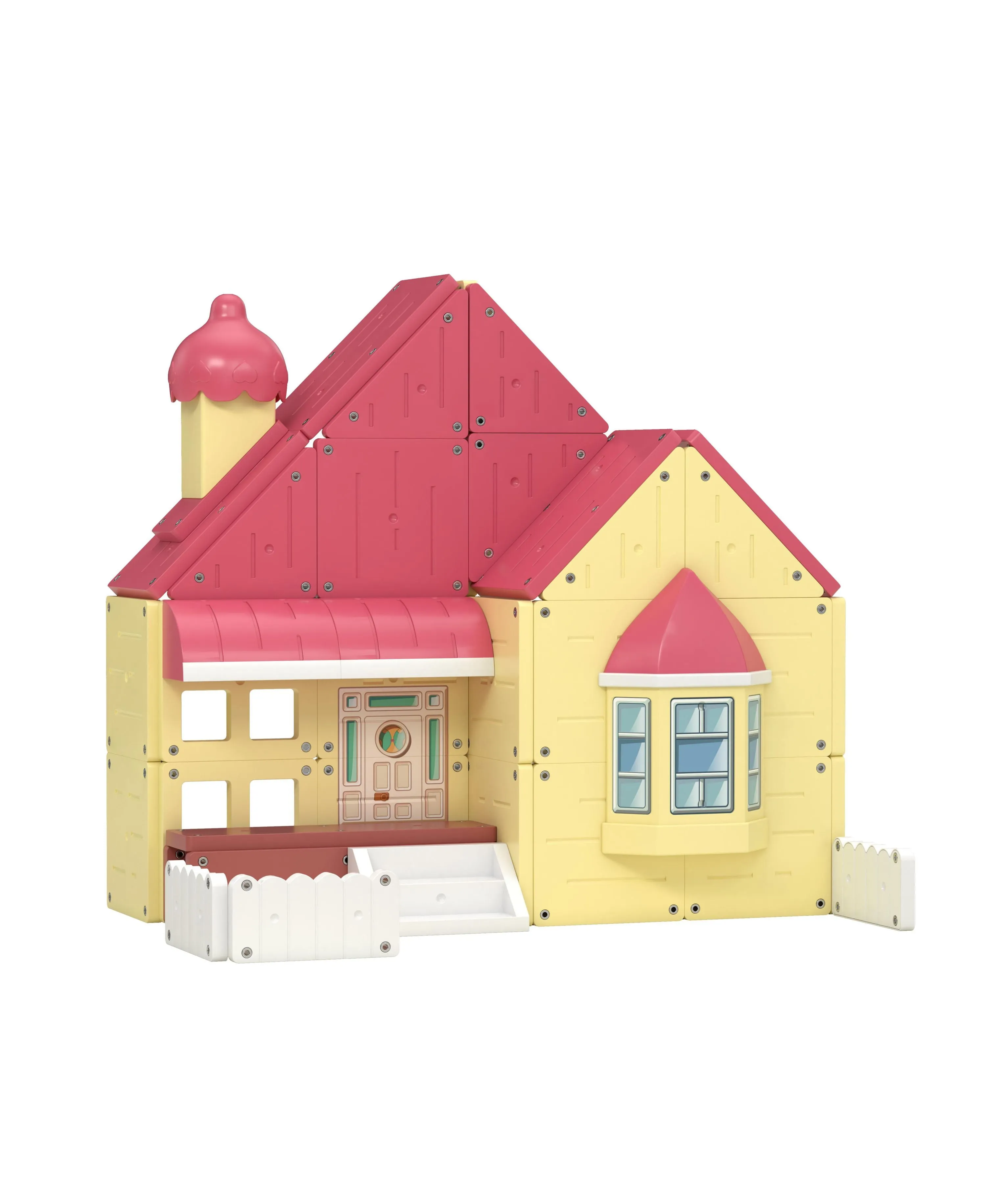 Tile Town Bluey Heeler Home Magnetic Tiles Playset, 46-Piece