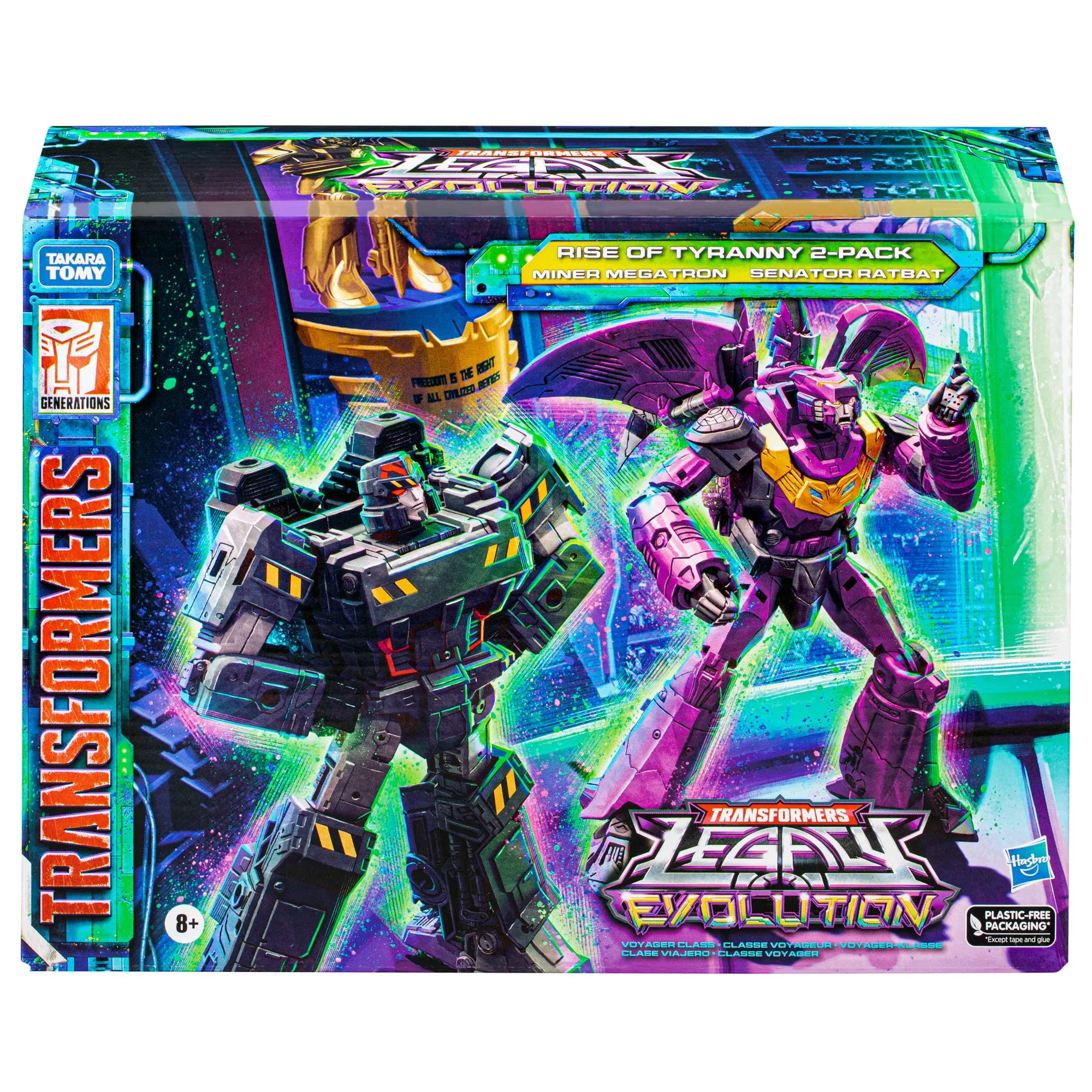 Transformers Legacy Evolution Rise of Tyranny Miner Megatron & Senator Ratbat 2-Pack Exclusive Action Figure