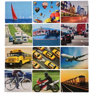 Transportation Puzzles Set