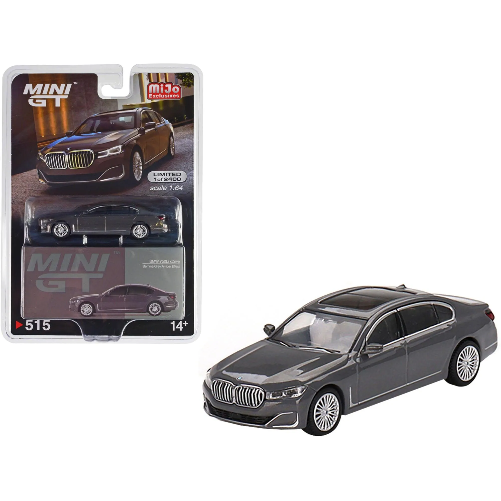 True Scale Miniatures 1/64 Model Car - BMW 750Li xDrive Bernina Gray Amber Effect