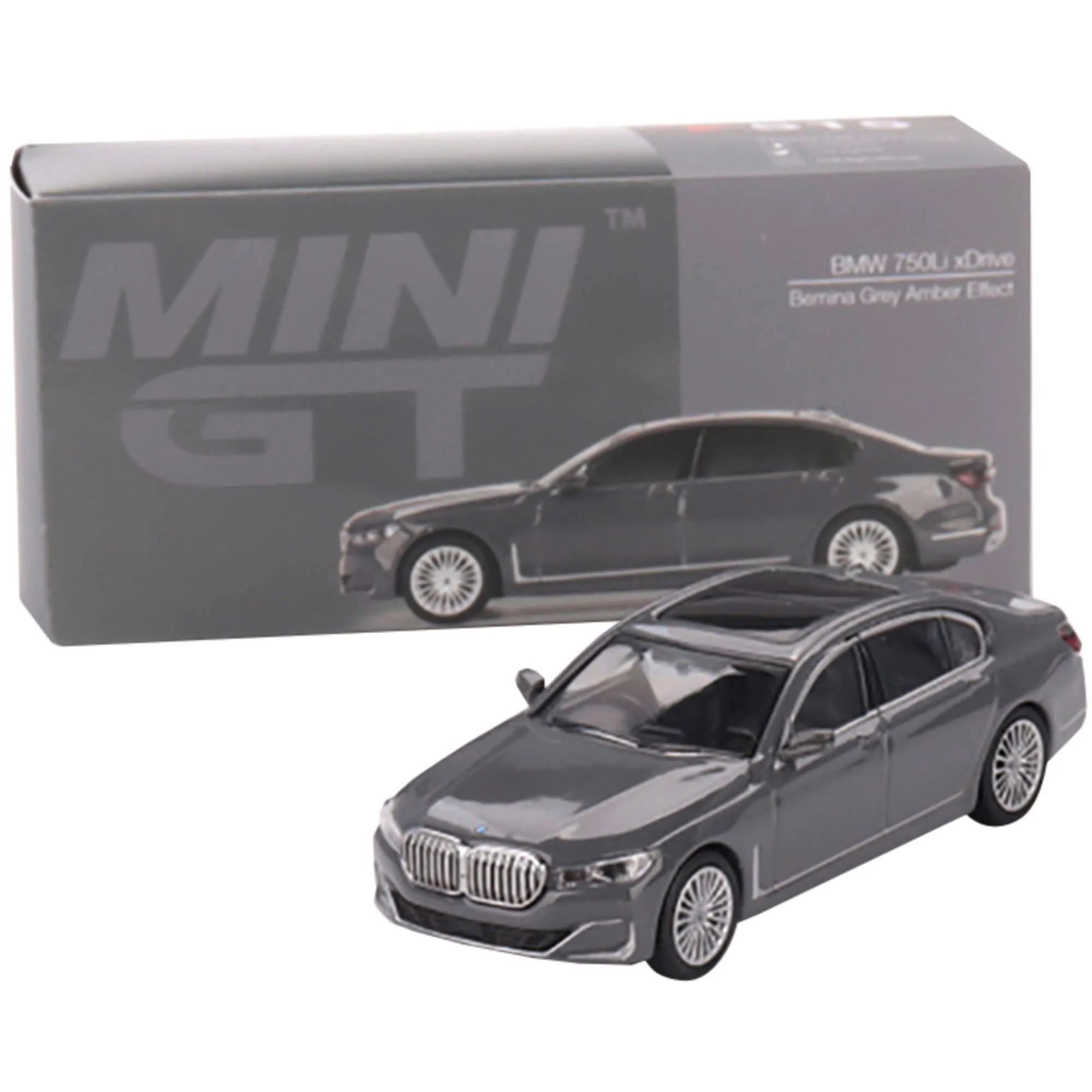 True Scale Miniatures 1/64 Model Car - BMW 750Li xDrive Bernina Gray Amber Effect